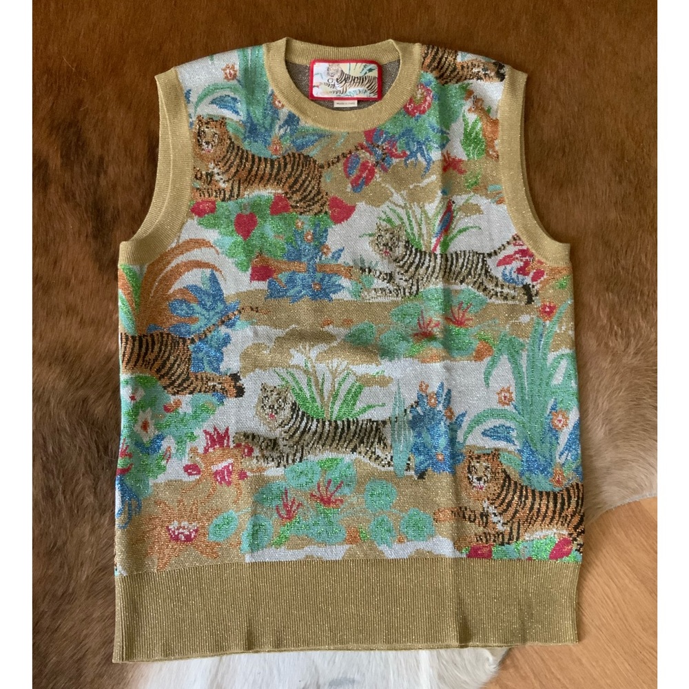 Gucci Tiger Jacquard Vest - Picture 4 of 11